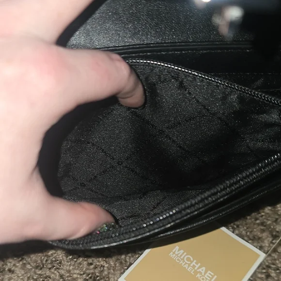 MICHAEL Michael Kors Black Quilted MK Shoulder/Crossbody Flap Bag (NWT)🩶🖤🩶 - Picture 10 of 15